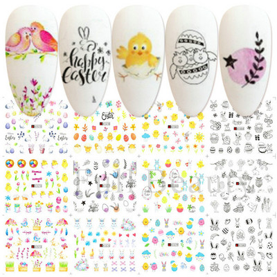 12 komada slatkih božićnih naljepnica za nokte Crtani životinjski dizajn Pingvin Ptica Mačka Pas Klizači za nokte Vodene naljepnice Dekoracija LABN1945-1956