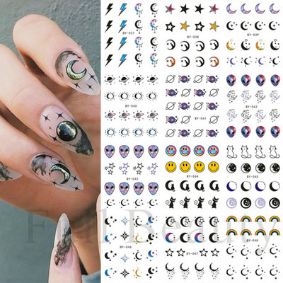 12 komada slatkih božićnih naljepnica za nokte Crtani životinjski dizajn Pingvin Ptica Mačka Pas Klizači za nokte Vodene naljepnice Dekoracija LABN1945-1956