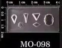 Új MO51-100 sorozatú manikűr szilikon öntőforma csepp ragasztó barkács penész Love Flower Cross Nail Design