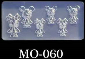 Új MO51-100 sorozatú manikűr szilikon öntőforma csepp ragasztó barkács penész Love Flower Cross Nail Design