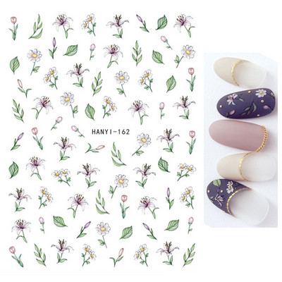 Nail Art Matricák Nyári Százszorszép Gyümölcsök Fehér Virágok Szirmok Virágok Hátraragasztó Körömmatricák Dekoráció Köröm Tippek Szépség