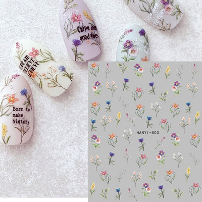 Nail Art Matricák Nyári Százszorszép Gyümölcsök Fehér Virágok Szirmok Virágok Hátraragasztó Körömmatricák Dekoráció Köröm Tippek Szépség