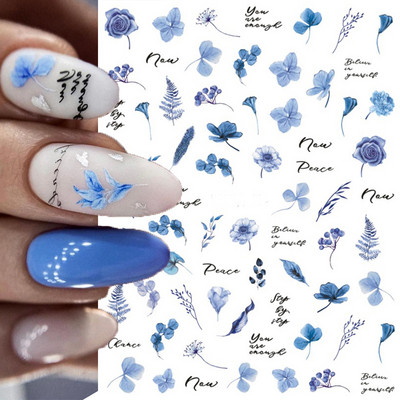 Nail Art Matricák Nyári Százszorszép Gyümölcsök Fehér Virágok Szirmok Virágok Hátraragasztó Körömmatricák Dekoráció Köröm Tippek Szépség