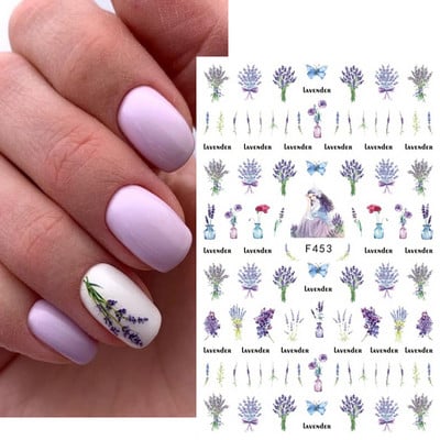 Nail Art Matricák Nyári Százszorszép Gyümölcsök Fehér Virágok Szirmok Virágok Hátraragasztó Körömmatricák Dekoráció Köröm Tippek Szépség