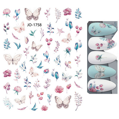 Nail Art Matricák Nyári Százszorszép Gyümölcsök Fehér Virágok Szirmok Virágok Hátraragasztó Körömmatricák Dekoráció Köröm Tippek Szépség