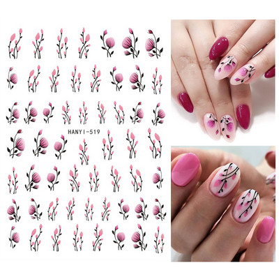 Nail Art Matricák Nyári Százszorszép Gyümölcsök Fehér Virágok Szirmok Virágok Hátraragasztó Körömmatricák Dekoráció Köröm Tippek Szépség