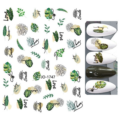 Nail Art Matricák Nyári Százszorszép Gyümölcsök Fehér Virágok Szirmok Virágok Hátraragasztó Körömmatricák Dekoráció Köröm Tippek Szépség