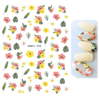 Nail Art Matricák Nyári Százszorszép Gyümölcsök Fehér Virágok Szirmok Virágok Hátraragasztó Körömmatricák Dekoráció Köröm Tippek Szépség