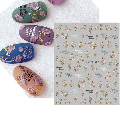 Nail Art Matricák Nyári Százszorszép Gyümölcsök Fehér Virágok Szirmok Virágok Hátraragasztó Körömmatricák Dekoráció Köröm Tippek Szépség