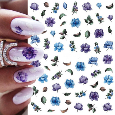 Nail Art Matricák Nyári Százszorszép Gyümölcsök Fehér Virágok Szirmok Virágok Hátraragasztó Körömmatricák Dekoráció Köröm Tippek Szépség