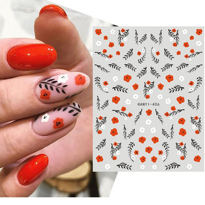 Nail Art Matricák Nyári Százszorszép Gyümölcsök Fehér Virágok Szirmok Virágok Hátraragasztó Körömmatricák Dekoráció Köröm Tippek Szépség