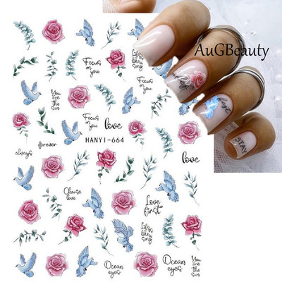 Nail Art Matricák Nyári Százszorszép Gyümölcsök Fehér Virágok Szirmok Virágok Hátraragasztó Körömmatricák Dekoráció Köröm Tippek Szépség