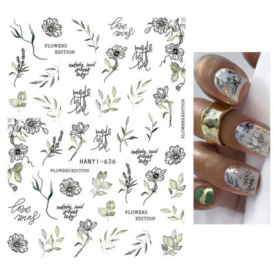 Nail Art Matricák Nyári Százszorszép Gyümölcsök Fehér Virágok Szirmok Virágok Hátraragasztó Körömmatricák Dekoráció Köröm Tippek Szépség