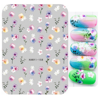 Nail Art Matricák Nyári Százszorszép Gyümölcsök Fehér Virágok Szirmok Virágok Hátraragasztó Körömmatricák Dekoráció Köröm Tippek Szépség