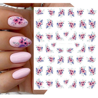 Nail Art Matricák Nyári Százszorszép Gyümölcsök Fehér Virágok Szirmok Virágok Hátraragasztó Körömmatricák Dekoráció Köröm Tippek Szépség