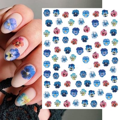 Nail Art Matricák Nyári Százszorszép Gyümölcsök Fehér Virágok Szirmok Virágok Hátraragasztó Körömmatricák Dekoráció Köröm Tippek Szépség