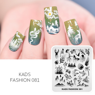 KADS Nail Art bélyegzőlemez 85 Designs Fashion Series Manikűr bélyegzőlemezek Képsablon körömbélyegző lemez nyomtatási sablon