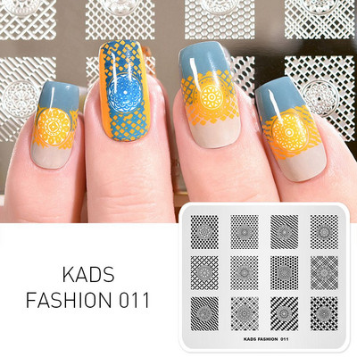 KADS Nail Art bélyegzőlemez 85 Designs Fashion Series Manikűr bélyegzőlemezek Képsablon körömbélyegző lemez nyomtatási sablon