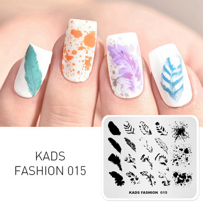 KADS Nail Art bélyegzőlemez 85 Designs Fashion Series Manikűr bélyegzőlemezek Képsablon körömbélyegző lemez nyomtatási sablon
