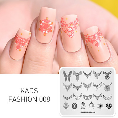 KADS Nail Art bélyegzőlemez 85 Designs Fashion Series Manikűr bélyegzőlemezek Képsablon körömbélyegző lemez nyomtatási sablon
