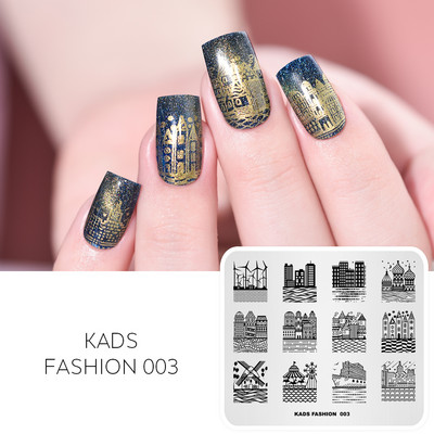 KADS Nail Art bélyegzőlemez 85 Designs Fashion Series Manikűr bélyegzőlemezek Képsablon körömbélyegző lemez nyomtatási sablon