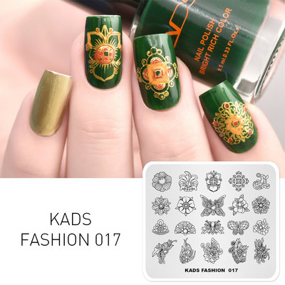 KADS Nail Art bélyegzőlemez 85 Designs Fashion Series Manikűr bélyegzőlemezek Képsablon körömbélyegző lemez nyomtatási sablon