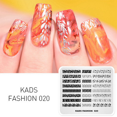 KADS Nail Art bélyegzőlemez 85 Designs Fashion Series Manikűr bélyegzőlemezek Képsablon körömbélyegző lemez nyomtatási sablon