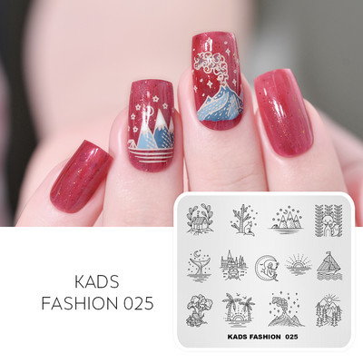 KADS Nail Art bélyegzőlemez 85 Designs Fashion Series Manikűr bélyegzőlemezek Képsablon körömbélyegző lemez nyomtatási sablon