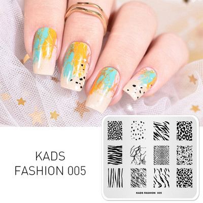 KADS Nail Art bélyegzőlemez 85 Designs Fashion Series Manikűr bélyegzőlemezek Képsablon körömbélyegző lemez nyomtatási sablon