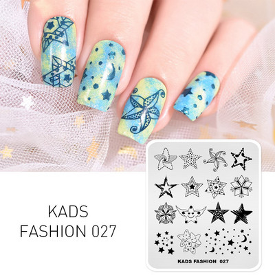 KADS Nail Art bélyegzőlemez 85 Designs Fashion Series Manikűr bélyegzőlemezek Képsablon körömbélyegző lemez nyomtatási sablon