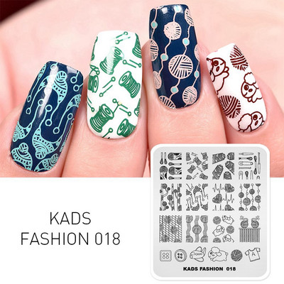 KADS Nail Art bélyegzőlemez 85 Designs Fashion Series Manikűr bélyegzőlemezek Képsablon körömbélyegző lemez nyomtatási sablon
