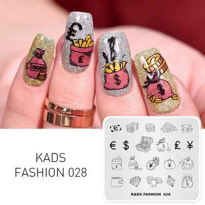 KADS Nail Art bélyegzőlemez 85 Designs Fashion Series Manikűr bélyegzőlemezek Képsablon körömbélyegző lemez nyomtatási sablon