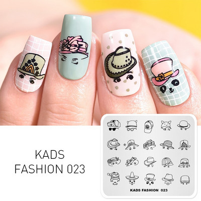 KADS Nail Art bélyegzőlemez 85 Designs Fashion Series Manikűr bélyegzőlemezek Képsablon körömbélyegző lemez nyomtatási sablon