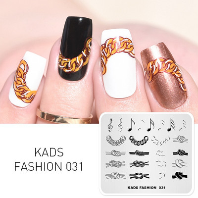 KADS Nail Art bélyegzőlemez 85 Designs Fashion Series Manikűr bélyegzőlemezek Képsablon körömbélyegző lemez nyomtatási sablon