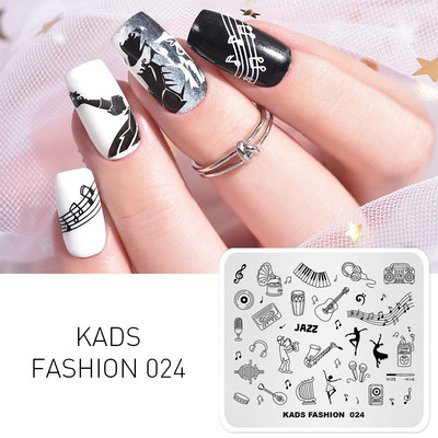 KADS Nail Art bélyegzőlemez 85 Designs Fashion Series Manikűr bélyegzőlemezek Képsablon körömbélyegző lemez nyomtatási sablon