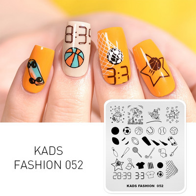 KADS Nail Art bélyegzőlemez 85 Designs Fashion Series Manikűr bélyegzőlemezek Képsablon körömbélyegző lemez nyomtatási sablon