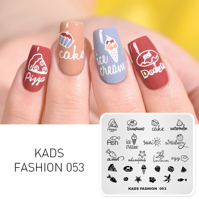 KADS Nail Art bélyegzőlemez 85 Designs Fashion Series Manikűr bélyegzőlemezek Képsablon körömbélyegző lemez nyomtatási sablon