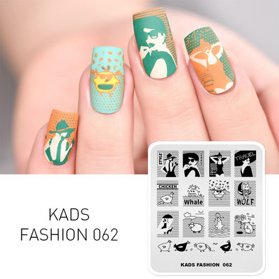 KADS Nail Art bélyegzőlemez 85 Designs Fashion Series Manikűr bélyegzőlemezek Képsablon körömbélyegző lemez nyomtatási sablon