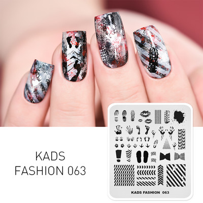 KADS Nail Art bélyegzőlemez 85 Designs Fashion Series Manikűr bélyegzőlemezek Képsablon körömbélyegző lemez nyomtatási sablon
