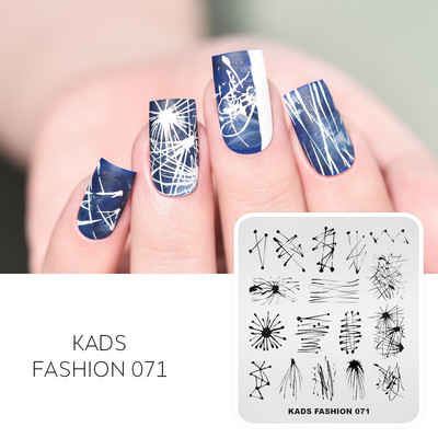 KADS Nail Art bélyegzőlemez 85 Designs Fashion Series Manikűr bélyegzőlemezek Képsablon körömbélyegző lemez nyomtatási sablon