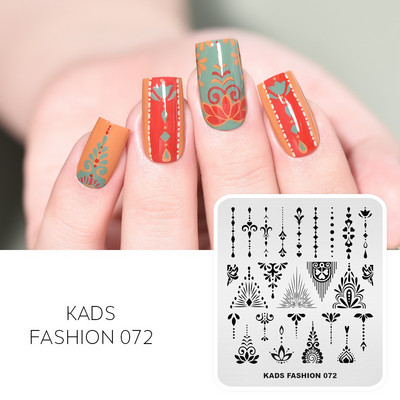 KADS Nail Art bélyegzőlemez 85 Designs Fashion Series Manikűr bélyegzőlemezek Képsablon körömbélyegző lemez nyomtatási sablon