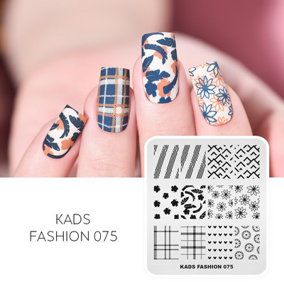 KADS Nail Art bélyegzőlemez 85 Designs Fashion Series Manikűr bélyegzőlemezek Képsablon körömbélyegző lemez nyomtatási sablon