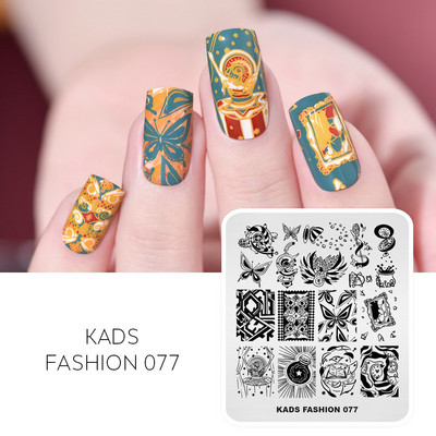 KADS Nail Art bélyegzőlemez 85 Designs Fashion Series Manikűr bélyegzőlemezek Képsablon körömbélyegző lemez nyomtatási sablon