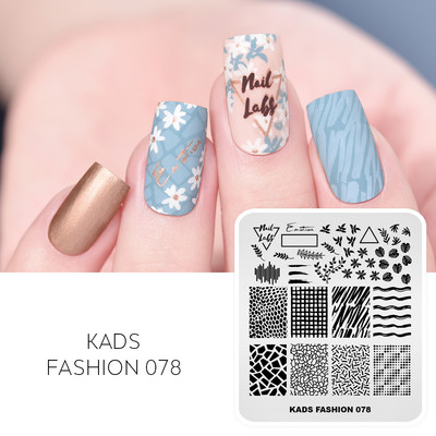KADS Nail Art bélyegzőlemez 85 Designs Fashion Series Manikűr bélyegzőlemezek Képsablon körömbélyegző lemez nyomtatási sablon