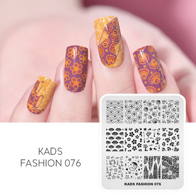KADS Nail Art bélyegzőlemez 85 Designs Fashion Series Manikűr bélyegzőlemezek Képsablon körömbélyegző lemez nyomtatási sablon