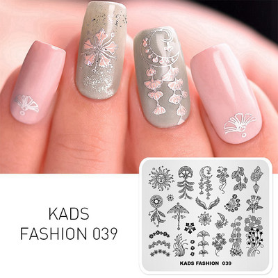 KADS Nail Art bélyegzőlemez 85 Designs Fashion Series Manikűr bélyegzőlemezek Képsablon körömbélyegző lemez nyomtatási sablon