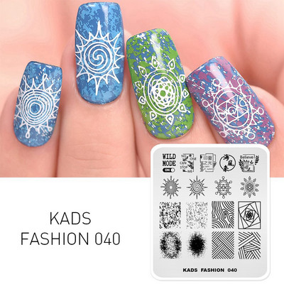 KADS Nail Art bélyegzőlemez 85 Designs Fashion Series Manikűr bélyegzőlemezek Képsablon körömbélyegző lemez nyomtatási sablon