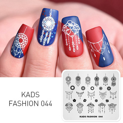 KADS Nail Art bélyegzőlemez 85 Designs Fashion Series Manikűr bélyegzőlemezek Képsablon körömbélyegző lemez nyomtatási sablon
