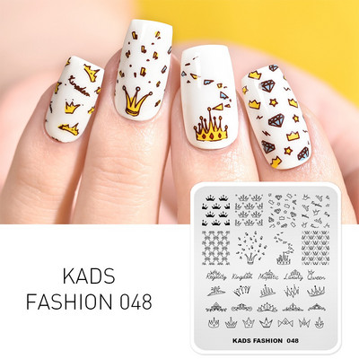 KADS Nail Art bélyegzőlemez 85 Designs Fashion Series Manikűr bélyegzőlemezek Képsablon körömbélyegző lemez nyomtatási sablon
