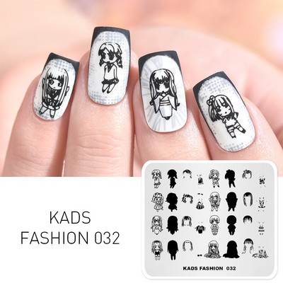 KADS Nail Art bélyegzőlemez 85 Designs Fashion Series Manikűr bélyegzőlemezek Képsablon körömbélyegző lemez nyomtatási sablon